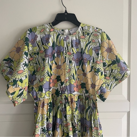 ASOS Floral Midi Dress - Green and Purple - Picture 5 of 12